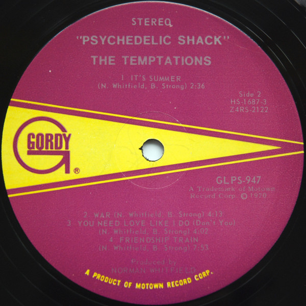 The Temptations - Psychedelic Shack (LP, Album, Ind)
