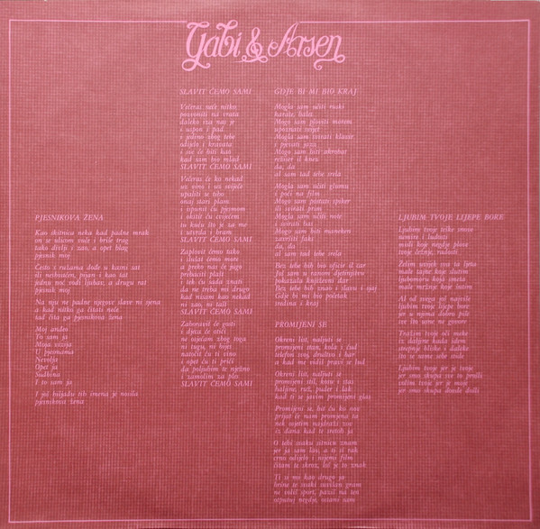 Gabi Novak I Arsen Dedić - Gabi & Arsen (LP, Album)