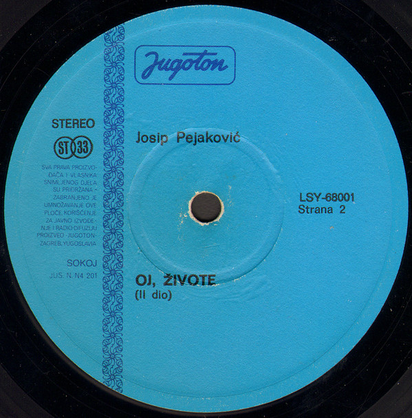 Josip Pejaković - Oj, Živote (LP, Album, Gat)
