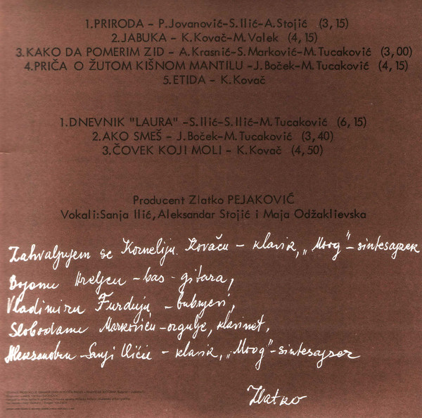Zlatko Pejaković - Lice (LP, Album, Tri)