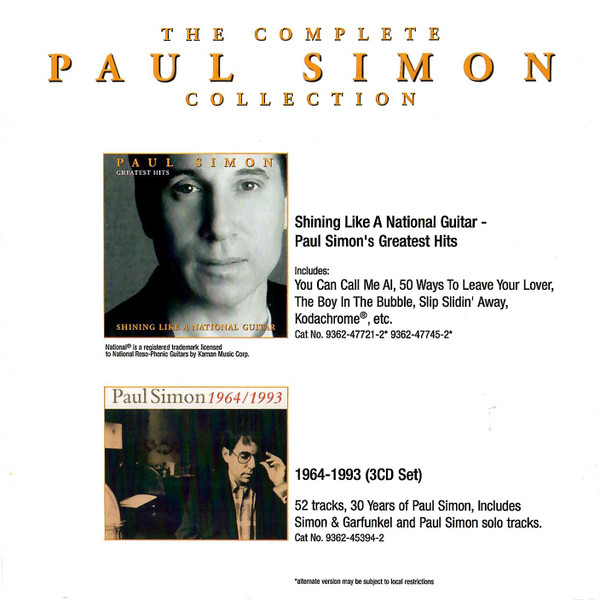 Paul Simon - Greatest Hits - Shining Like A National Guitar (CD, Comp, RM)