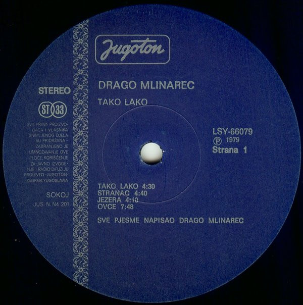 Drago Mlinarec - Tako Lako (LP, Album, Dar)