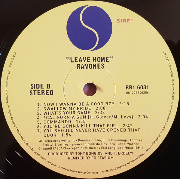 Ramones - Leave Home (LP, Album, RE, RM, 180)