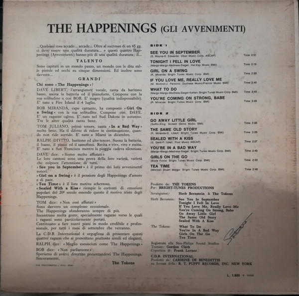 The Happenings - The Happenings (LP, Album)