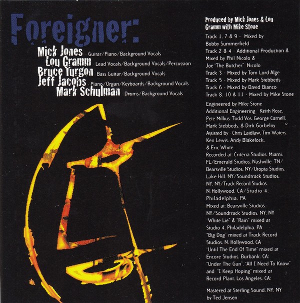 Foreigner - Mr. Moonlight (CD, Album, Club)