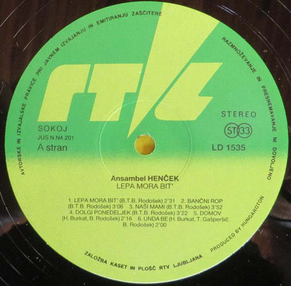 Ansambel Henček* - Lepa Mora Bit' (LP, Album)