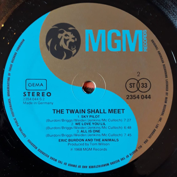Eric Burdon & The Animals - The Twain Shall Meet (LP, Album, RE)