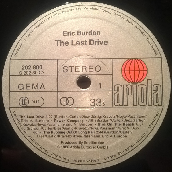 Eric Burdon - Last Drive (LP, Album)