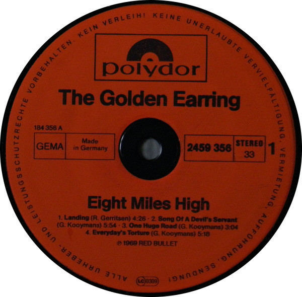 The Golden Earring* - Eight Miles High (LP, Album, RE)