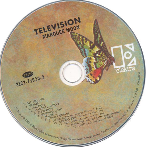 Television - Marquee Moon (CD, Album, RE, RM, Gat)