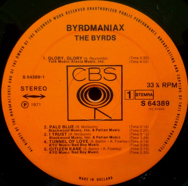 The Byrds - Byrdmaniax (LP, Album, Gat)