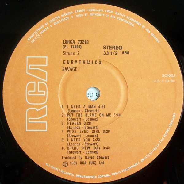 Eurythmics - Savage (LP, Album)