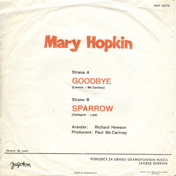 Mary Hopkin - Goodbye (7