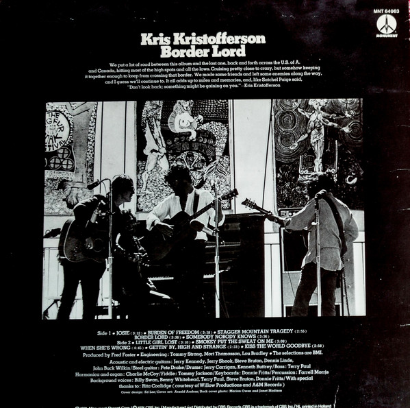 Kris Kristofferson - Border Lord (LP, Album, Ora)