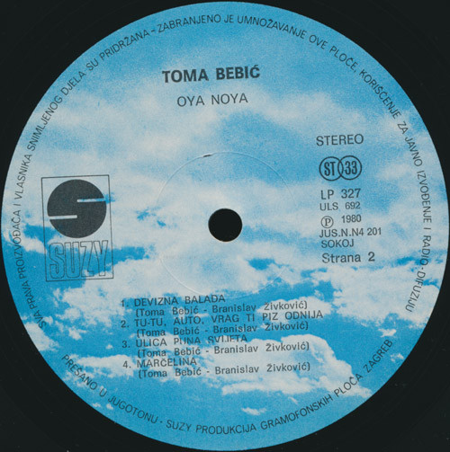 Toma Bebić - Oya Noya... (LP, Album)