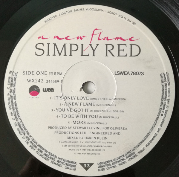 Simply Red - A New Flame (LP, Album)