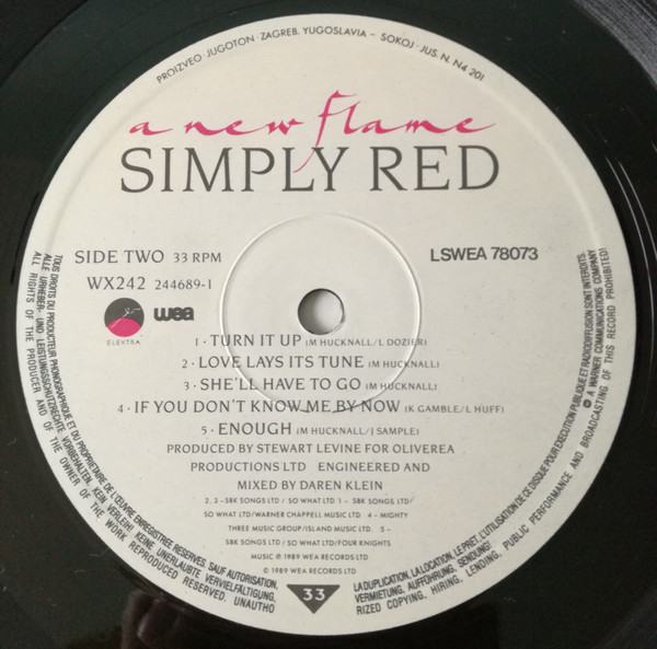 Simply Red - A New Flame (LP, Album)