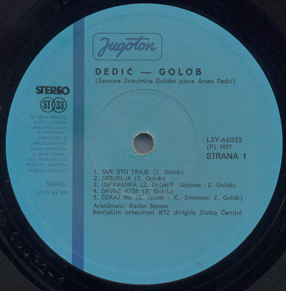 Dedić* / Golob* - Dedić - Golob (LP, Album)