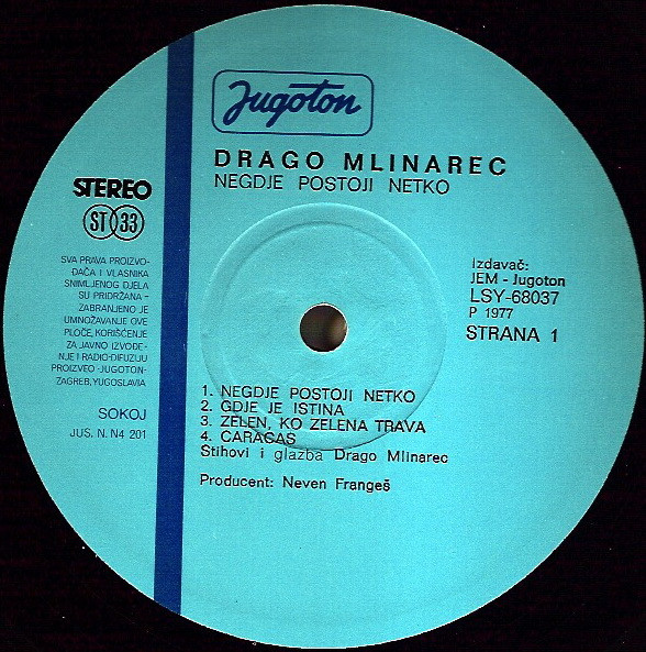 Drago Mlinarec - Negdje Postoji Netko (LP, Album)
