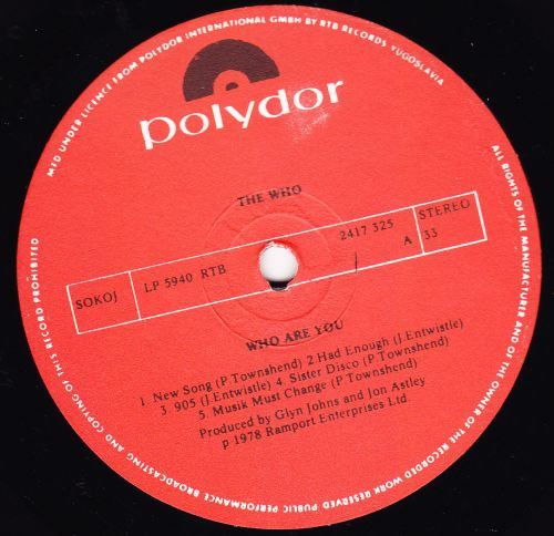 The Who - Who Are You (LP, Album)
