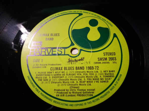 Climax Blues Band - 1969 / 1972 (LP, Comp, Tex)