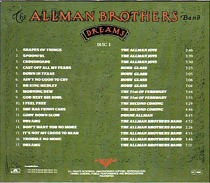 The Allman Brothers Band - Dreams (4xCD, Comp + Box)