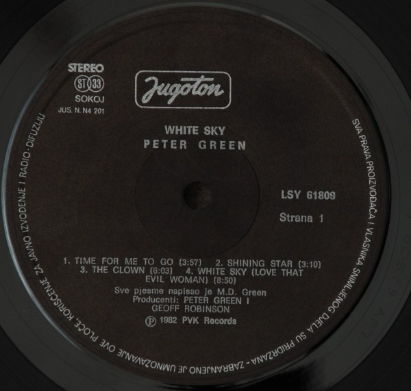 Peter Green (2) - White Sky (LP, Album)