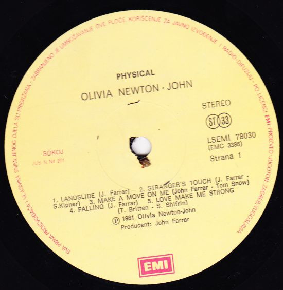 Olivia* - Physical (LP, Album, Gat)