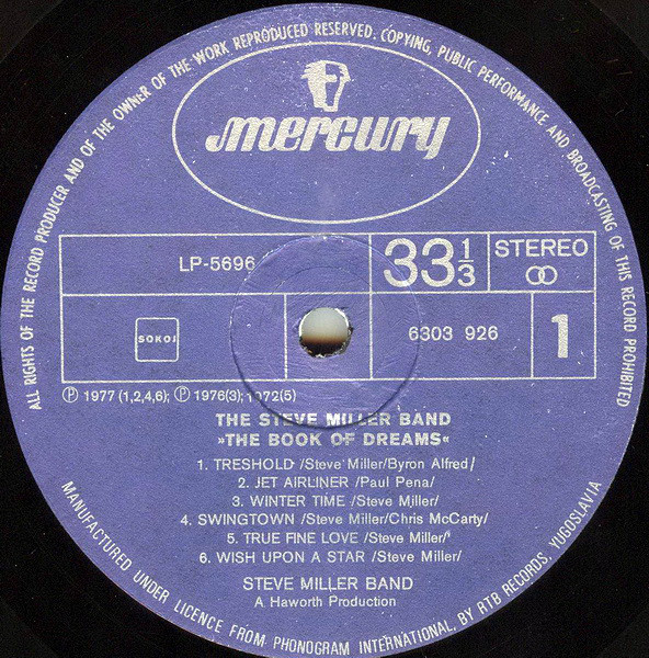 The Steve Miller Band* - The Book Of Dreams (LP, Album)