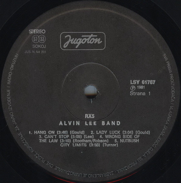 Alvin Lee - RX5 (LP, Album)