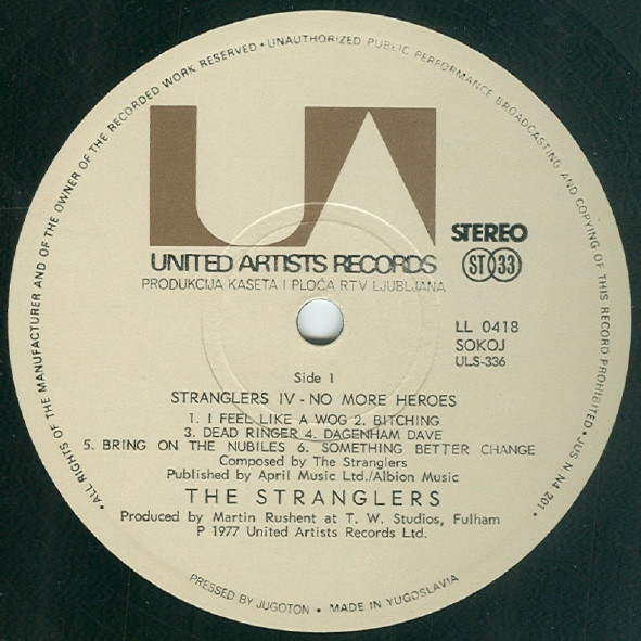 The Stranglers - No More Heroes (LP, Album)