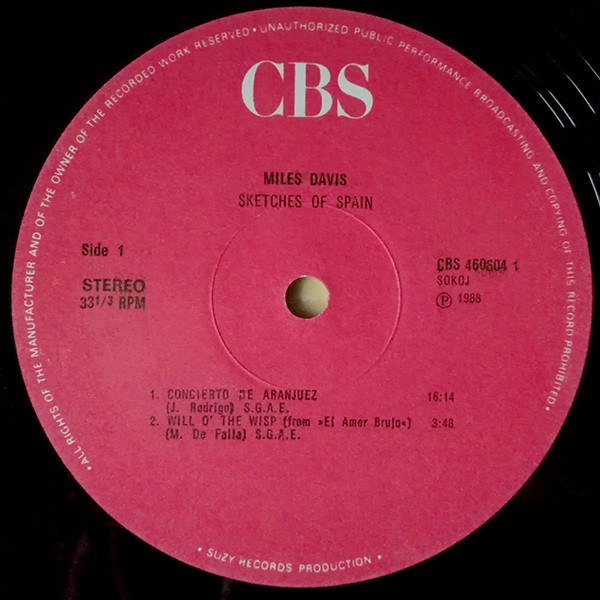 Miles Davis - Sketches Of Spain (LP, Album, RE, RM)