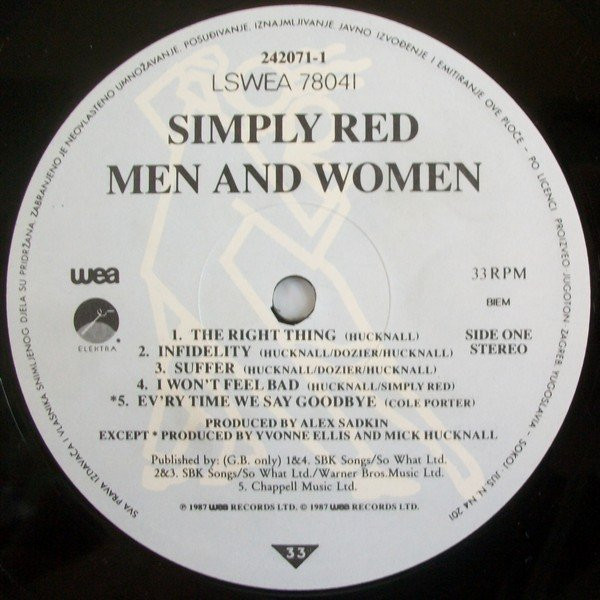 Simply Red - Men And Women (LP, Album)