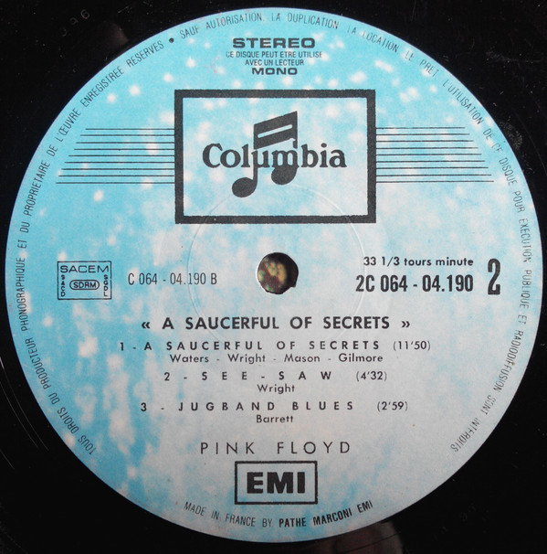 Pink Floyd - A Saucerful Of Secrets (LP, Album, RE)