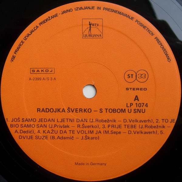 Radojka Šverko - S Tobom U Snu (LP, Album, Gat)