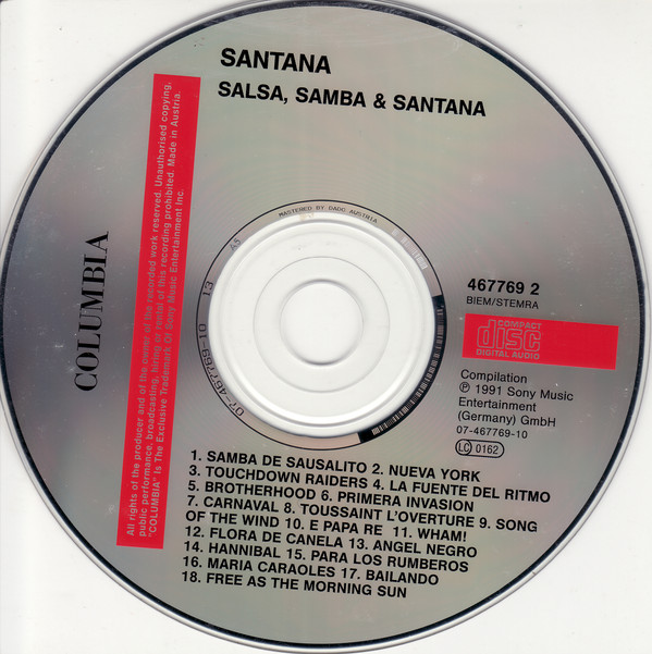Santana - Salsa, Samba & Santana (CD, Album, Comp)