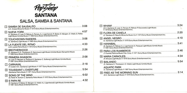 Santana - Salsa, Samba & Santana (CD, Album, Comp)