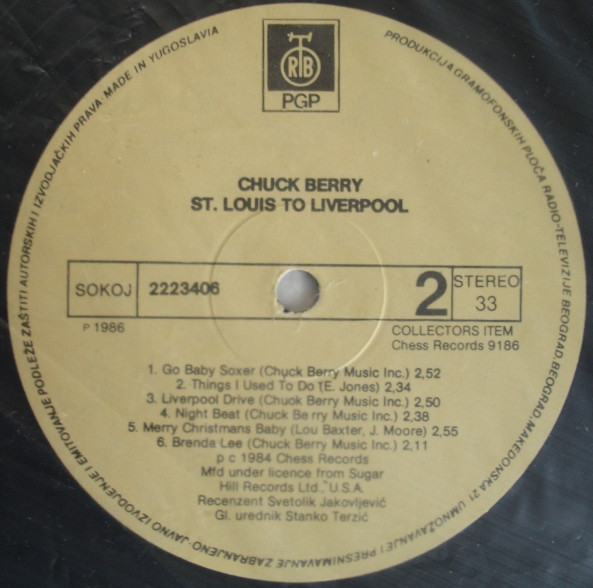 Chuck Berry - St. Louis To Liverpool (LP, Album, RE)