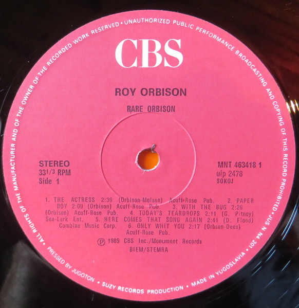 Roy Orbison - Rare Orbison (LP, Comp)