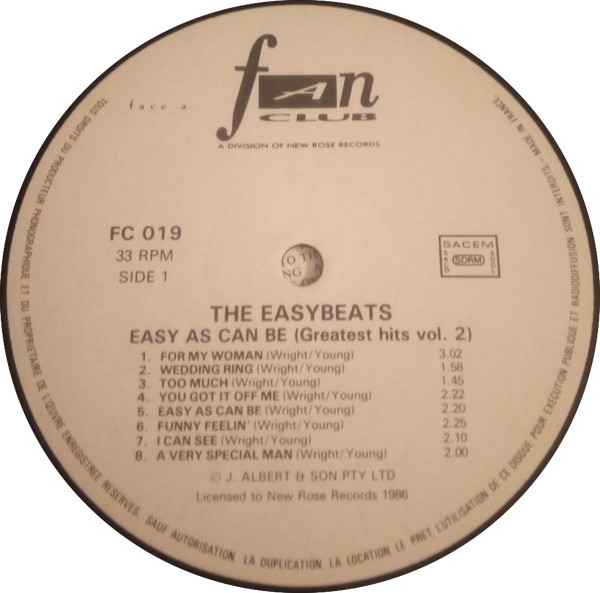 The Easybeats - Easy As Can Be (LP, Comp)