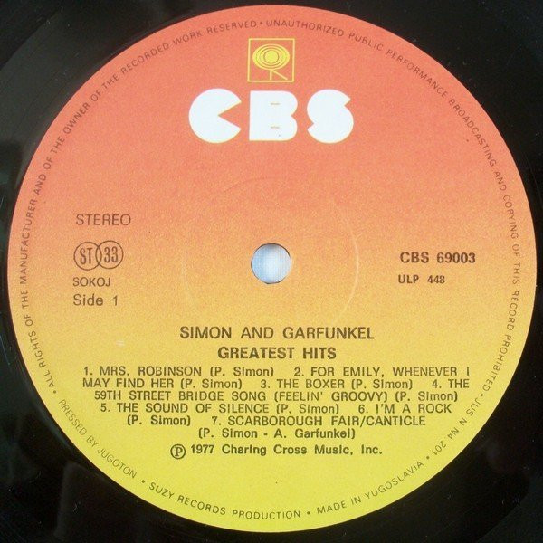 Simon & Garfunkel - Simon And Garfunkel's Greatest Hits (LP, Comp)