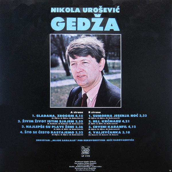 Nikola Urošević Gedža - Slađana, Zbogom (LP, Album)