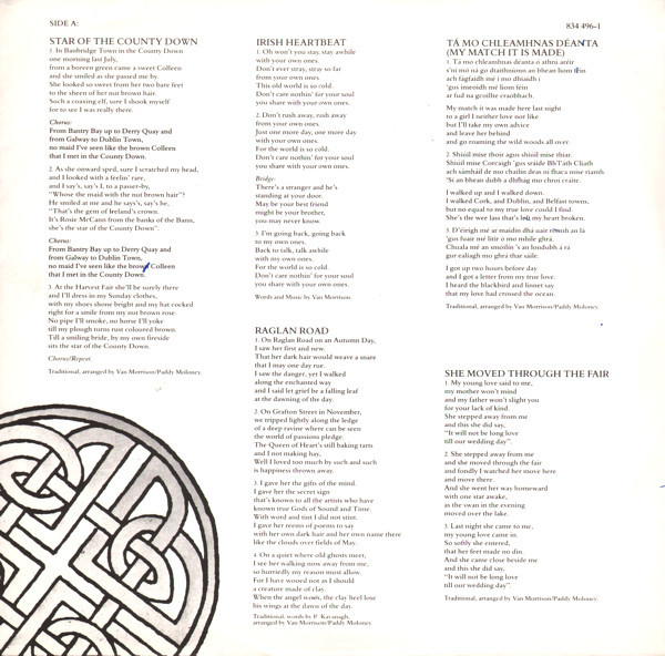 Van Morrison & The Chieftains - Irish Heartbeat (LP, Album)