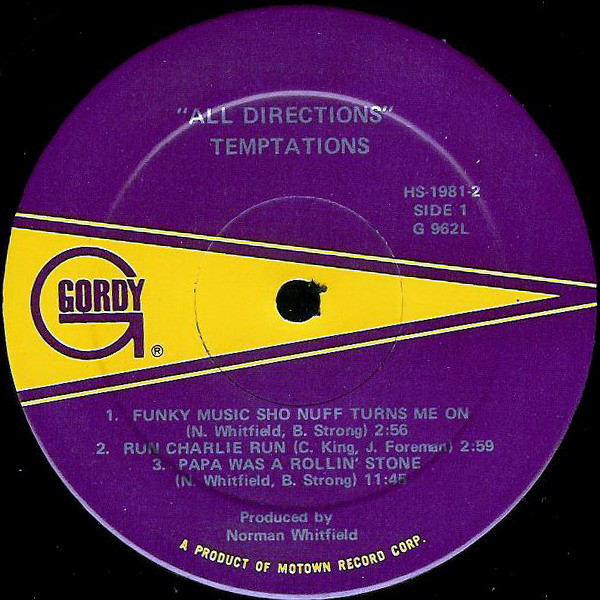 The Temptations - All Directions (LP, Album, Sup)