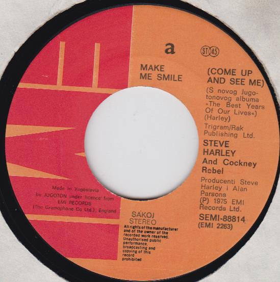 Steve Harley + Cockney Rebel* - Make Me Smile Come Up And See Me (7