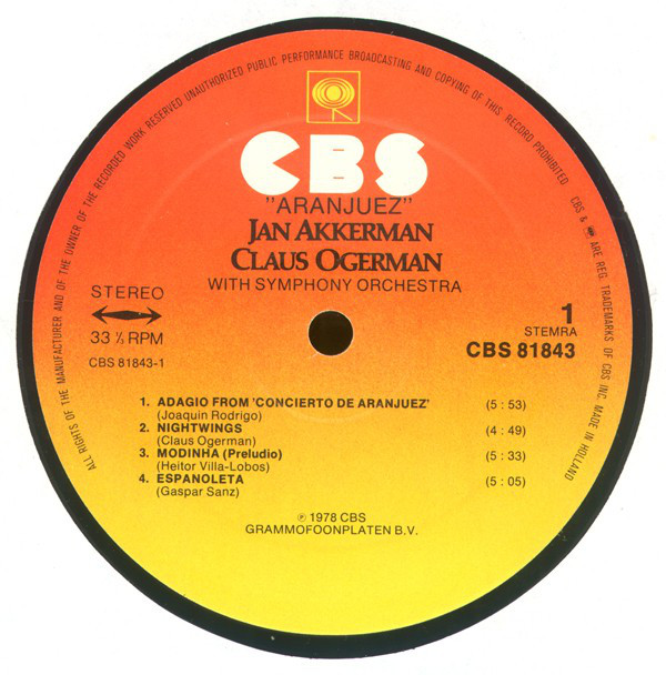 Jan Akkerman & Claus Ogerman - Aranjuez (LP, Album)