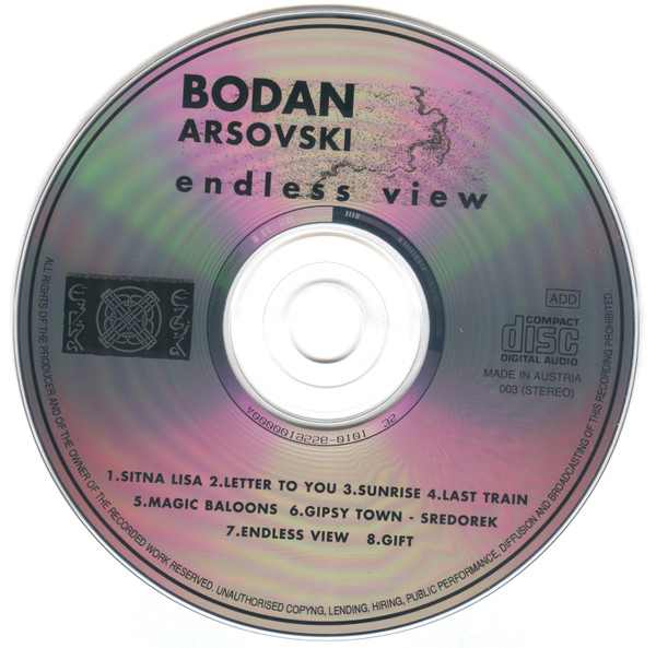 Bodan Arsovski - Endless View (CD, Album, RE)