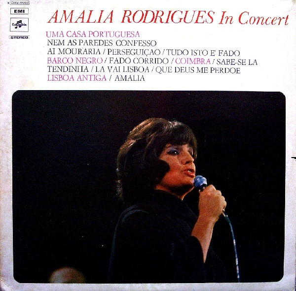 Amalia Rodrigues* - Amalia Rodrigues In Concert (LP, Album, RE)
