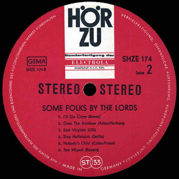 The Lords - Some Folks By The Lords (LP, Album)