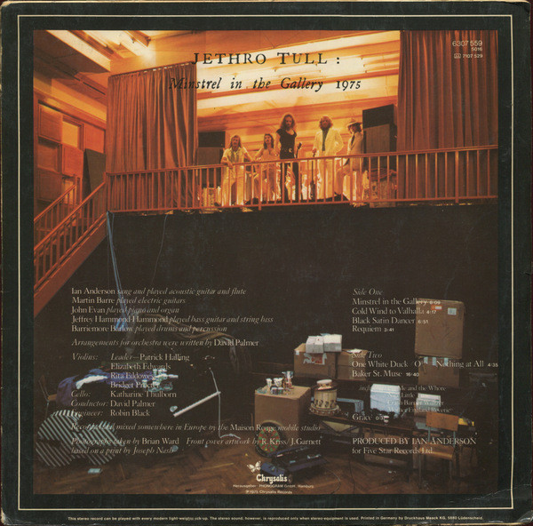 Jethro Tull - Minstrel In The Gallery (LP, Album)